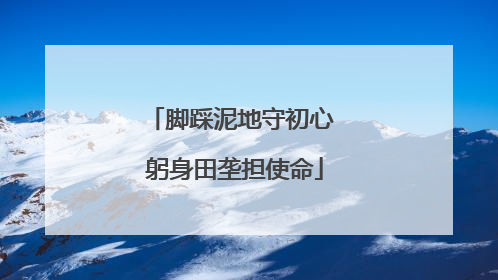 脚踩泥地守初心 躬身田垄担使命